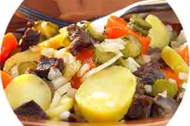 Salade de bœuf cuit et pommes de terre